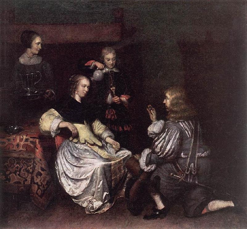 NETSCHER, Caspar Presentation of the Medallion oil painting picture